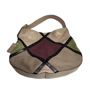 A. Bel Lucci Leather Patchwork Handbag